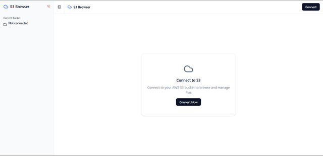 S3 Bucket UI